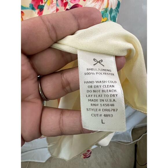 Everly Womens Floral Midlength Dress Size Large - Picture 3 of 4